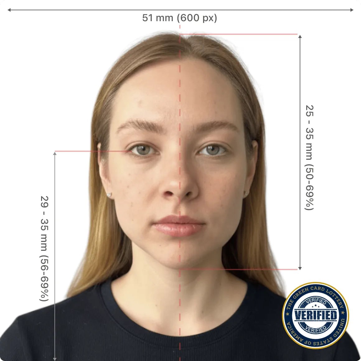 Example of valid DV lottery photo