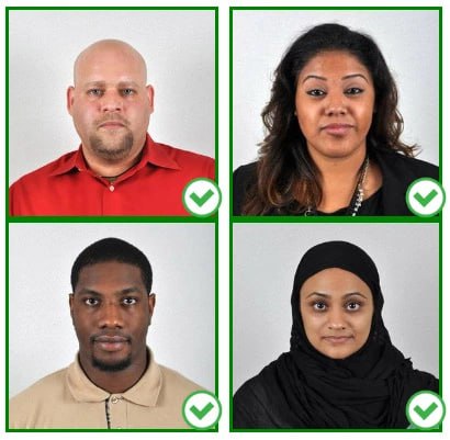 Example of valid DV lottery photo